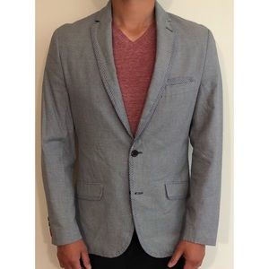 Black and white men’s sport coat